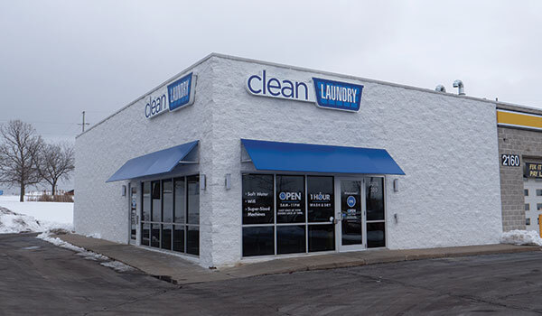 Clean Laundry laundromat storefront on Edgewood Rd in Cedar Rapids, IA